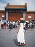 闊色（kuose）法式花苞白色背心連衣裙女2025春夏季新款氣質(zhì)寬松a字長(cháng)裙子 白色 M 曬單實(shí)拍圖