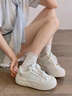 靖話厚底增高面包鞋女25年秋季新款丑萌板鞋學(xué)生百搭小白鞋休閑運(yùn)動(dòng)鞋 白色 37 (235mm) 曬單實(shí)拍圖