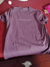 ABERCROMBIE & FITCH男裝25秋新款美式復古棉質寬松字母LOGO圓領短袖T恤KI175-5430 紫紅色 L (180/108A) 曬單實拍圖