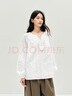 森馬（Semir）長袖襯衫女流蘇刺繡波西米亞風(fēng)2025秋白色寬松袖襯衣10A525105001 曬單實拍圖