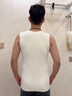 BESNOS意大利品牌羽毛蛋白保暖背心男冬季加厚坎肩打底上衣德絨無(wú)痕內衣 白色 XL （130-145斤） 曬單實(shí)拍圖