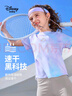 迪士尼（DISNEY）女童棉質(zhì)透氣圓領(lǐng)短袖T恤六一兒童節(jié)半袖上衣25夏DB321BE50紫140 曬單實(shí)拍圖