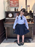 奧特曼童裝兒童套裝女童校服襯衫春秋季學(xué)院風(fēng)泰式班服男童合唱演出服裝 泰蘭德套裝女童 90 建議80-90cm1歲半-2歲 曬單實(shí)拍圖