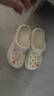 名創(chuàng  )優(yōu)品（MINISO）洞洞鞋男女夏季外穿涼鞋防滑厚底踩屎感包頭涼拖鞋 白色+海洋星星 曬單實(shí)拍圖