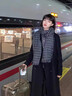 春乏2025春秋加厚毛呢外套女長款過膝學(xué)院赫本高個子西裝呢子大衣女 黑色加棉 加厚 S 建議105斤以下 曬單實拍圖