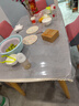foojo抗菌桌布軟玻璃透明無(wú)味防水防油餐桌墊1.5mm厚80*140cm 曬單實(shí)拍圖