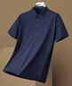 阿悠胖無(wú)痕大碼商務(wù)POLO衫男2025新款冰絲高彈力翻領(lǐng)短袖T恤加肥加大夏 曬單實(shí)拍圖