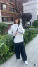 adidas經(jīng)典三條紋運動連帽夾克外套男女秋季阿迪達(dá)斯三葉草 亮白   M 曬單實拍圖