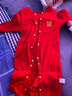 G.DUCKKIDS嬰兒純棉連體衣寶寶滿月周歲紅色喜慶衣服新生兒過年服長袖爬爬服 大紅色 喜慶連體衣 66cm 66碼建議年齡3-6個(gè)月 曬單實(shí)拍圖
