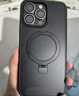 摯衛士【磁吸支架二合一】適用蘋(píng)果15promax手機殼 iPhone15promax保護套 磁吸超薄防摔親膚磨砂 石墨黑 曬單實(shí)拍圖