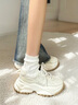 Lee女鞋新款厚底增高老爹鞋時(shí)尚潮流舒適休閑鞋女輕便百搭韓版運動(dòng)鞋 米色 37 曬單實(shí)拍圖