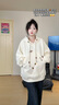 LDBE設計感刺繡松鼠連帽衛衣女2025新款加絨加厚寬松慵懶風(fēng)春季外套潮 杏色【春秋薄款】 XL 【130-155斤】 曬單實(shí)拍圖