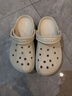 卡駱馳crocs洞洞鞋貝雅卡駱班輕便耐磨一腳蹬休閑鞋|205089 冬日白/彩色-1LI 37 /38(230mm) 曬單實(shí)拍圖