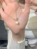 MEXNIA高端奢侈品飾品紫藤花珍珠項鏈女鎖骨鏈感生日禮物紀念日送女友 紫藤花珍珠項鏈 曬單實(shí)拍圖