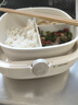 蘇泊爾（SUPOR）電熱飯盒 加熱飯盒 保溫飯盒 1L大容量免注水低音不粘內(nèi)膽分隔飯盒 可插電上班族便攜式 熱飯神器 1L 【麥飯石不沾內(nèi)膽】 曬單實拍圖