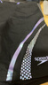 速比濤（Speedo）電氣矩陣黑標Hero4.0復刻鯊魚(yú)皮中長(cháng)競速泳褲男 黑色/淺紫 34 曬單實(shí)拍圖