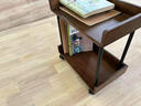 木格格辦公桌置物架多層收納架文件置物架移動(dòng)書(shū)架廚房多功能桌面儲物架 胡桃色桌面款（雙層）【進(jìn)口實(shí)木】 曬單實(shí)拍圖