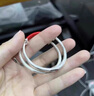 老廟銀手鐲寶寶嬰兒童純銀手鐲9999足銀飾長(cháng)命鎖兔年生肖滿(mǎn)月刻字禮物 平安喜樂(lè )亮面手鐲紅繩一對25克 曬單實(shí)拍圖
