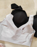 氧心（YANGXIN）兩件裝內(nèi)衣女夏季無痕聚攏文胸?zé)o鋼圈背心吊帶運動女士胸罩美背 黑色+淺紫【吊帶款】 L 曬單實拍圖