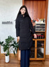 波司登（BOSIDENG）25新款羽絨服女及膝長(cháng)款90絨寬松舒適通勤連帽保暖外套B250245116 黑色8056 M 165/88A 體重約110-120斤 曬單實(shí)拍圖