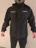 正雨雨衣騎手專(zhuān)用套裝電動(dòng)車(chē)全身防暴雨摩托車(chē)騎行分體式外賣(mài)成人雨披 黑色【升級防水拉鏈】三層防水門(mén)襟 XL【適合身高170-175】 曬單實(shí)拍圖