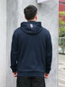 EMPORIO ARMANI/阿瑪尼官方旗艦EA7/男加絨拉鏈開衫連帽衛(wèi)衣夾克外套秋季 【合身版重磅】藏藍(lán)色 L  (推薦：150-165斤) 曬單實(shí)拍圖