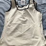 真維斯（Jeanswest）夏季新款吊帶背心女外穿打底衫設計感撞色拼接無(wú)袖上衣女 曬單實(shí)拍圖