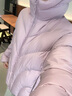 波司登（BOSIDENG）25新款羽絨服女短款90絨連帽時(shí)尚休閑氧氣系列保暖外套B250245242 星霧粉1907【溫柔粉紫色】 XS 155/80A 體重約110斤以?xún)?曬單實(shí)拍圖