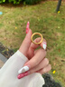 MITHAOL紅剛玉古法排鉆戒指女 輕奢小眾高級感鑲鉆新中式指環(huán)女款銀鍍18K 古法排鉆戒指【專柜禮盒裝】 M（美碼7號，港碼15#-16#） 曬單實(shí)拍圖