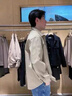 POUM卡其色襯衫男士長(cháng)袖日系休閑cityboy襯衣外套男秋季新款百搭衣服 卡其色 L 曬單實(shí)拍圖