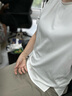 蕉下（beneunder）安心品質(zhì)t恤女短袖涼感寬松吸汗防曬戶(hù)外CC959霜奶白M 曬單實(shí)拍圖