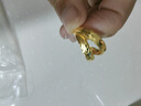 老廟黃金耳環(huán)批花C形耳釘耳圈送女友送給媽媽生日禮物 曬單實(shí)拍圖