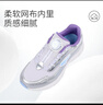 江博士秋季復(fù)古休閑透氣跑步鞋免系帶旋鈕扣百搭兒童運(yùn)動(dòng)鞋 銀/紫 35 曬單實(shí)拍圖