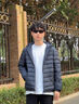 啄木鳥輕薄羽絨服男短款2025年新款輕便男士冬季外套男裝休閑百搭鴨絨服 霧霾蘭【連帽款-輕薄保暖】 XL 曬單實(shí)拍圖