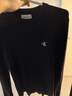 Calvin KleinJeans秋冬女士簡(jiǎn)約ck刺繡休閑凈色內搭打底修身針織衫J224777 BEH-太空黑 S 曬單實(shí)拍圖