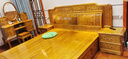 好木名作非國標金絲楠（學(xué)名：楠木）床 全實(shí)木床中式雙人床 大床臥室家具 【預約到廠(chǎng)】免費接送 曬單實(shí)拍圖