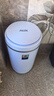 奧克斯（AUX）脫水機家用大容量不銹鋼甩干機甩干桶 小型宿舍公寓出租房單脫水甩干迷你脫水桶大家電器 10斤殺菌款【藍光殺菌不銹鋼桶+快速脫水干至9成】 曬單實(shí)拍圖