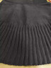 IFSONG2025灰色高級感松緊腰a字百褶裙女打底遮臀屁簾疊穿針織a字半身裙 黑色 L 90-120斤 曬單實(shí)拍圖