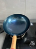 章丘鐵鍋正宗手工鍛打鐵鍋無(wú)涂層物理不粘鍋炒鍋老式家用炒菜鍋廚具輕音 標準版古法烤藍（已干燒） 32cm 曬單實(shí)拍圖