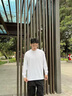 倉石一樹長袖衛(wèi)衣男士2025新款潮流百搭內(nèi)搭打底秋季衣服圓領(lǐng)春秋款 白色 XL 曬單實拍圖
