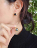 伊燦氣質(zhì)名媛黑色鋯石三角耳釘女個(gè)性高級(jí)感2025新款爆款輕奢小眾耳飾 黑色三角形耳釘 曬單實(shí)拍圖