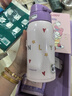 杯具熊（BEDDYBEAR）復古雙飲蓋兒童保溫杯帶吸管兒童水杯大容量學(xué)生杯子620ml酷洛米 曬單實(shí)拍圖