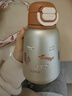 蘇泊爾（SUPOR）兒童保溫杯上學(xué)水杯水壺學(xué)生開學(xué)吸管杯純鈦內(nèi)膽 橡子棕KCV50CN20 曬單實拍圖
