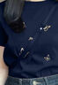真維斯（JEANSWEST）美式正肩t恤女短袖夏季2025新款黑色純棉寬松外穿半袖小眾上衣潮 曬單實(shí)拍圖