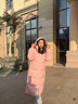 400g白鵝絨東北哈爾濱漠河極寒零下40度男女中戲長(cháng)過(guò)膝情侶羽絨服 雪霧紫【男女同款】 90鵝絨極寒保暖 XL -充絨量340g  建議140-160斤 曬單實(shí)拍圖
