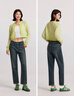 森馬（Semir）牛仔褲女冬加絨做舊長(zhǎng)褲女生保暖顯腿長(zhǎng)ins潮直筒褲103724124011 曬單實(shí)拍圖