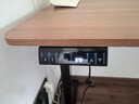 喜米萊【熱賣(mài)款式】電動(dòng)升降桌電腦電競桌臺式學(xué)習書(shū)桌實(shí)木辦公直播桌子 【正裝隱藏式雙電機】胡桃色+黑腿 長(cháng)120寬60高75cm 曬單實(shí)拍圖