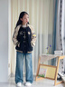 WVD女童棒球服春秋款2025新款網(wǎng)紅童裝女孩秋裝運(yùn)動(dòng)衣服大童春季外套 黑色棒球服 120 CM 曬單實(shí)拍圖