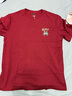 名創(chuàng)優(yōu)品（MINISO）短袖男純棉休閑寬松夏季圓領(lǐng)百搭青少年潮流半袖t恤 酒紅 L 曬單實拍圖