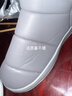 柯詩(shī)貓加絨厚底防水防滑包跟冬季棉拖鞋pu皮面大碼男女士居家用室內保暖 灰色 40-41 (適合平時(shí)38-39碼) 曬單實(shí)拍圖